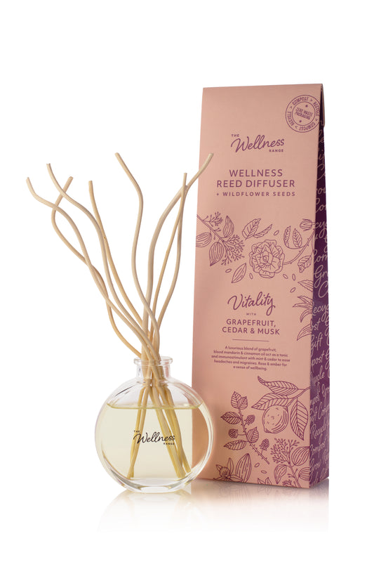 Vitality Wellness Reed Diffuser - Grapefruit, Cedar & Musk
