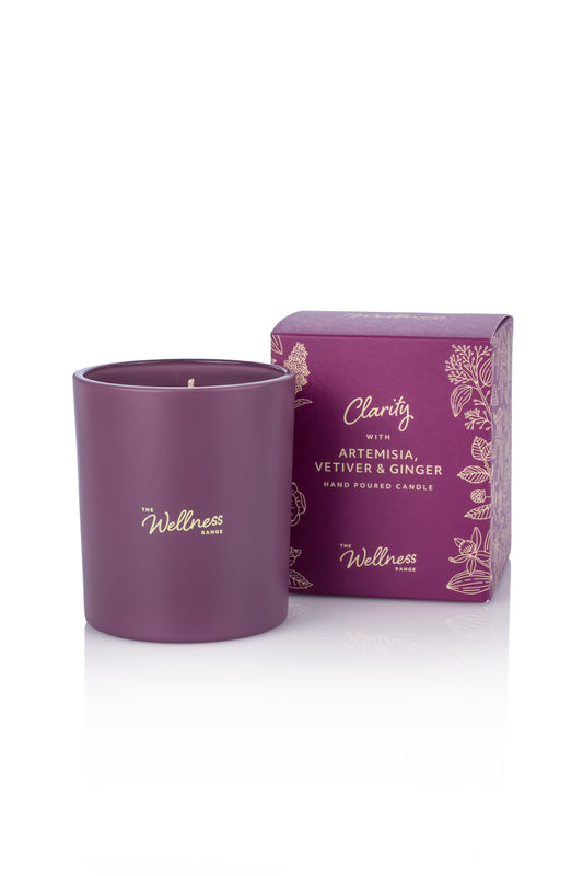 Clarity Wellness Glass Candle with Artemisa, Vetiver & Ginger