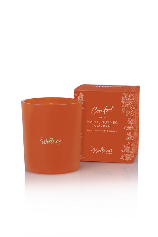 COMFORT Wellness Glass Candle with Maple, Nutmeg & Myrrh