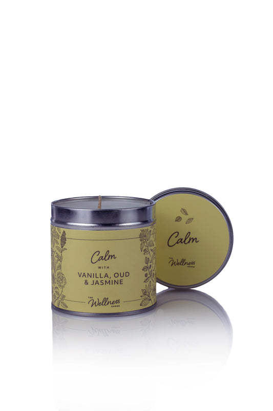 Calm Wellness Candle with Vanilla, Oud & Jasmine