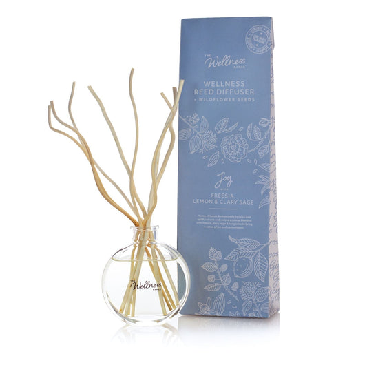 JOY Wellness Reed Diffuser with Freesia, Lemon & Clary Sage