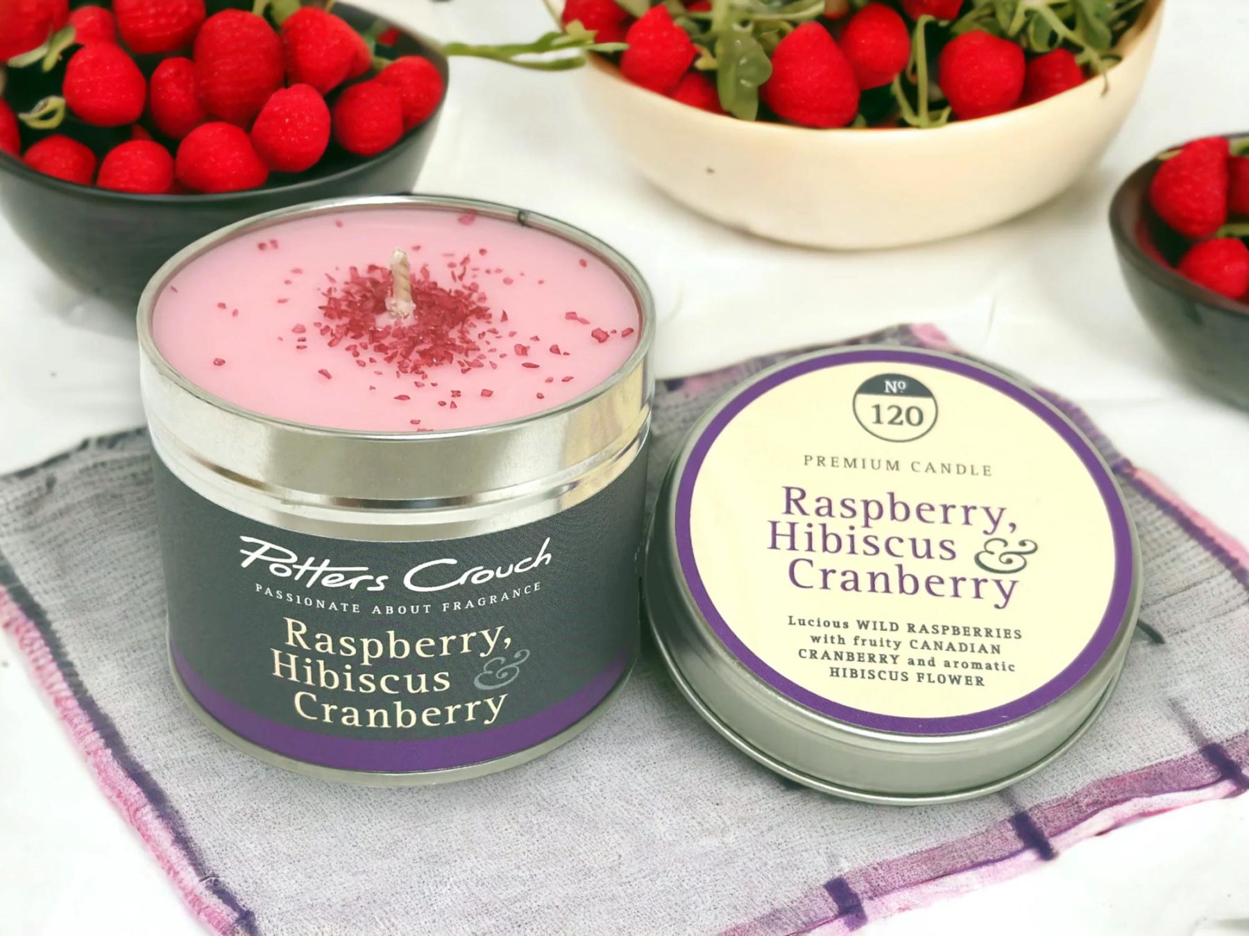 Raspberry Hibiscus Cranberry Candle