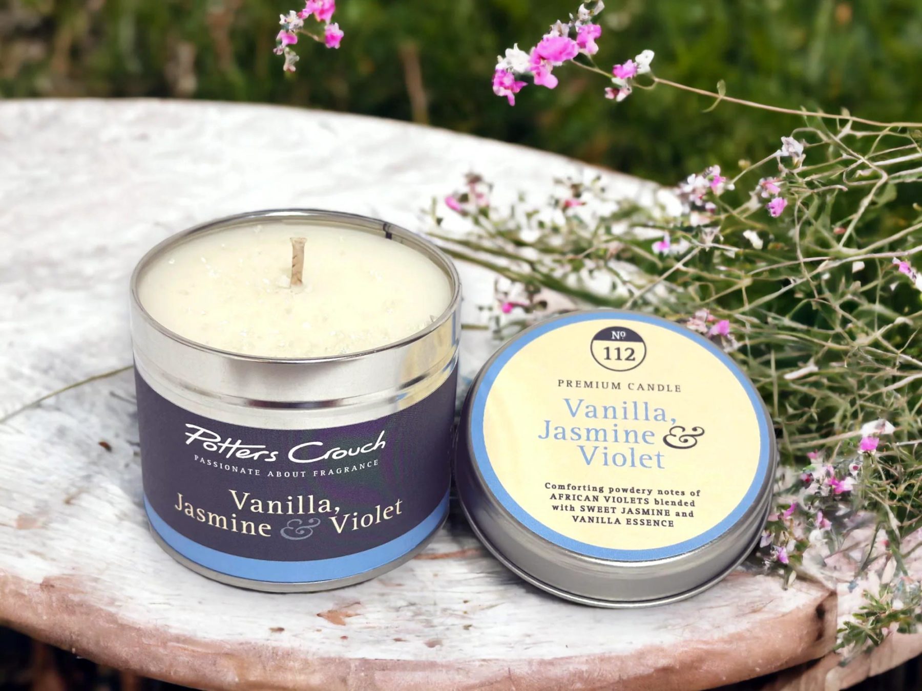 Vanilla Jasmine Violet Candle