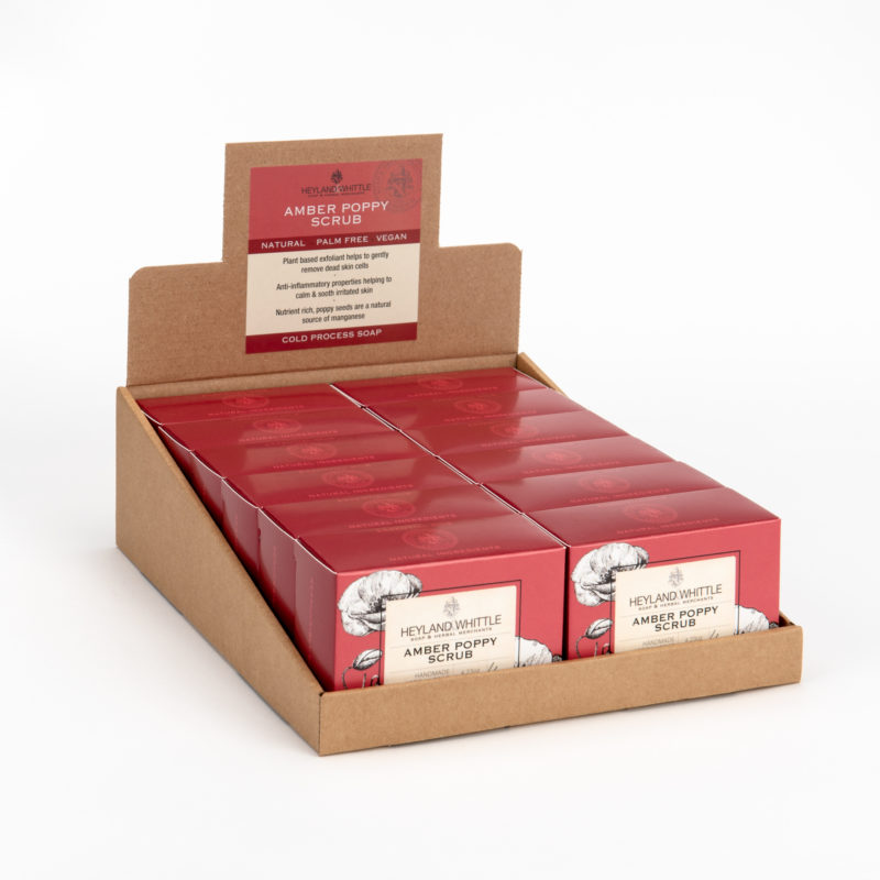 Amber Poppy Scrub Natural Soap Bar 120g (12 Pack)