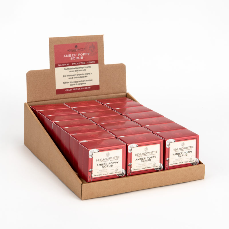 Amber Poppy Scrub Boxed Soap Bar 45g (21 Pack)