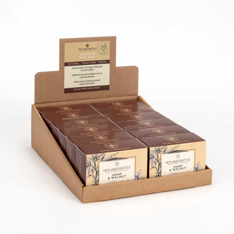 Hemp & Walnut Boxed Soap Bar 120g (12 Pack)