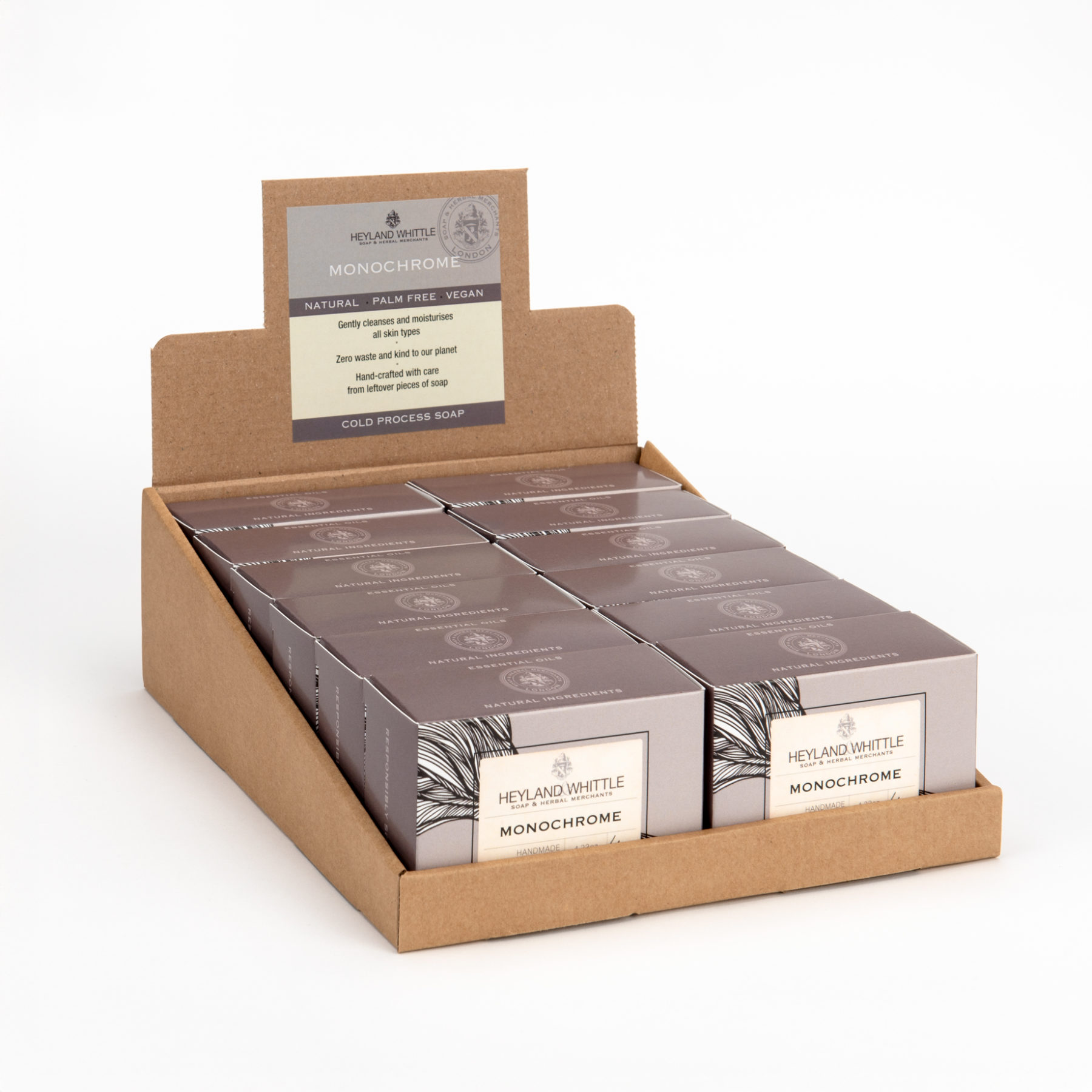 Monochrome Boxed Soap Bar 120g (12 Pack)