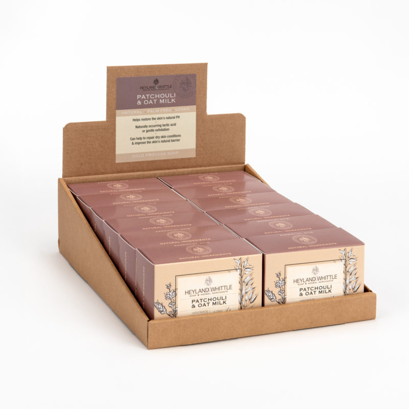 Patchouli & Oat Milk Boxed Soap Bar 120g (12 Pack)