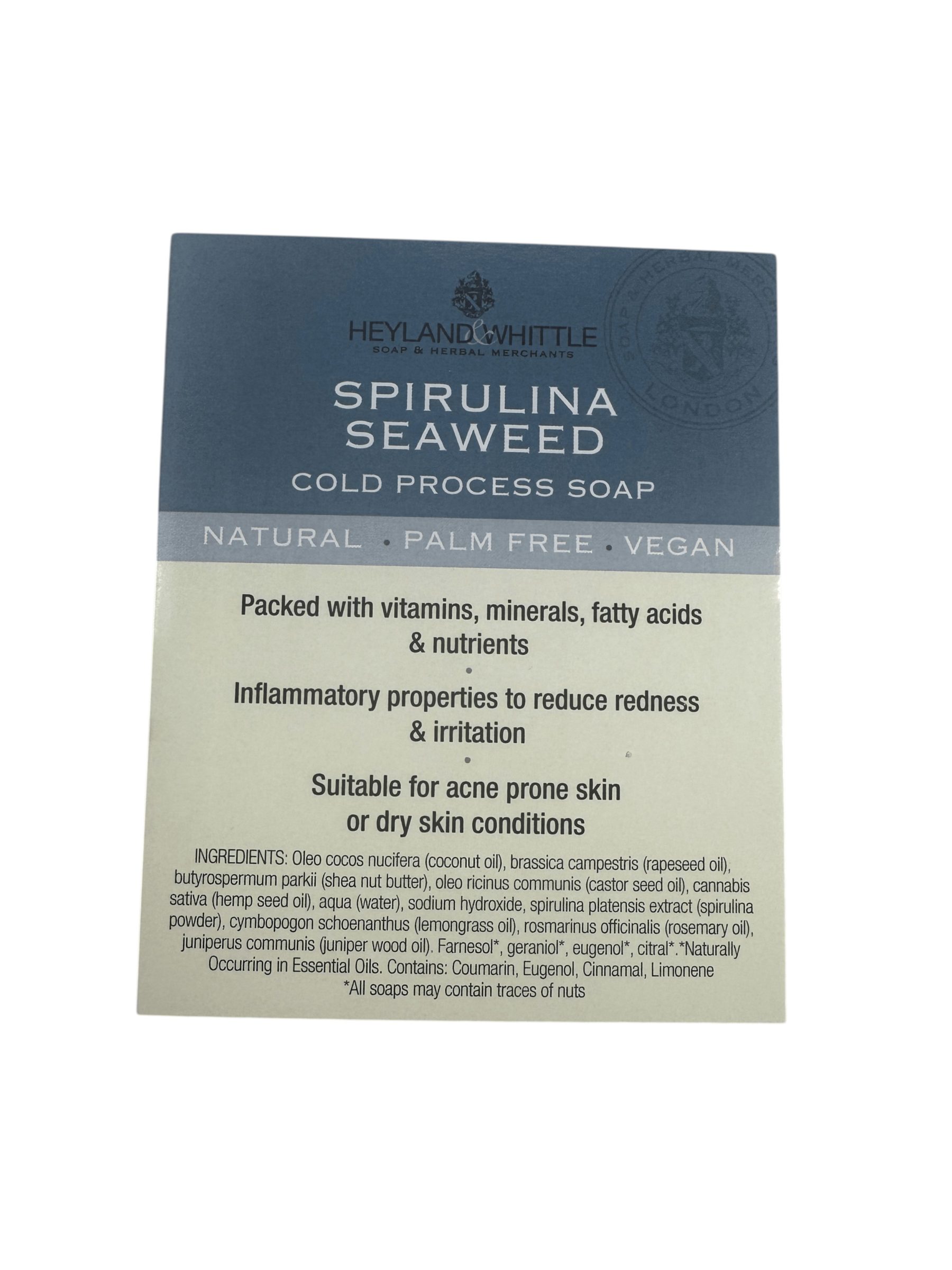 Spirulina Seaweed Soap Brick Card